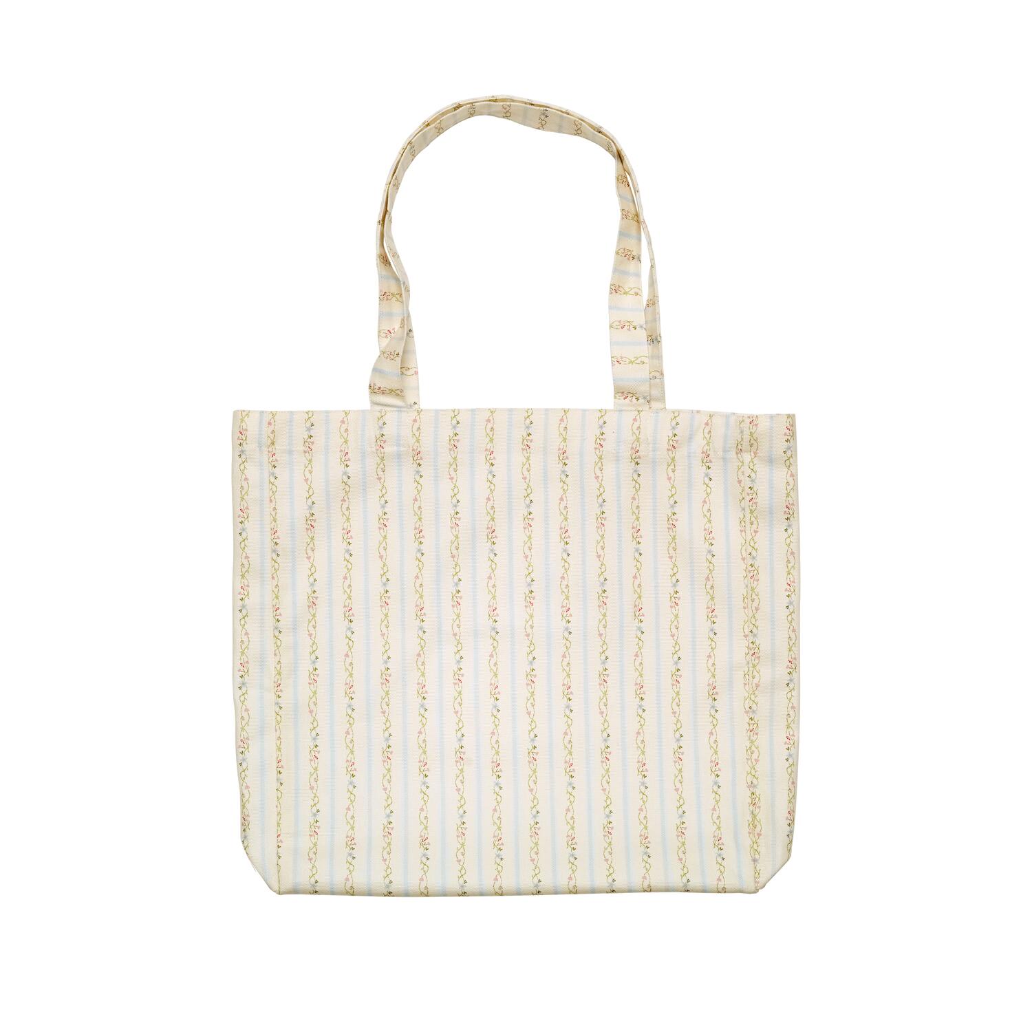 Canvas tote bag - Summer Stripes Blue
